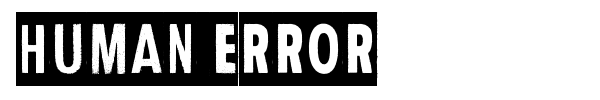 Human Error font preview